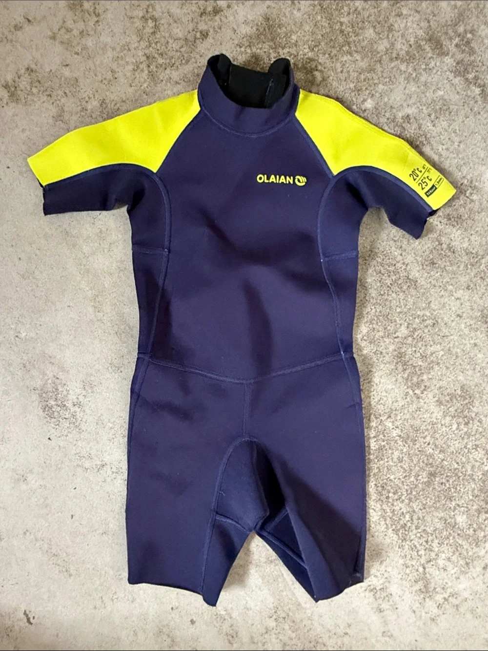 Olian Kids Short Sleeve Rashguard - Navy & Yellow